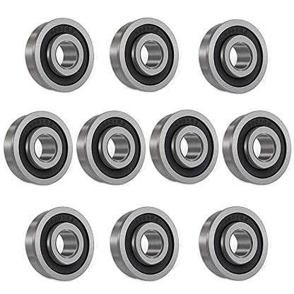 ID 1/2" x OD 1-1/8" Flanged Ball Bearings 10PCs for Lawn Mower, Wheelbarrows, Carts & Hand Trucks Wheel Hub, Alternative to MTD,12118 ＆ Rotary 324 Etc. Double Seal Deep Groove Ball Bearings - size: ID 1/2" x OD 1-1/8"