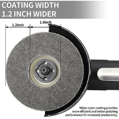 4 Inch x 5/8 Inch Fine Nylon Fiber Buffing Polishing Wheel for Angle Grinder 7P Hardness Round-Grey Sanding Disc 5 Pack - style: Fine 7P 5Pcs