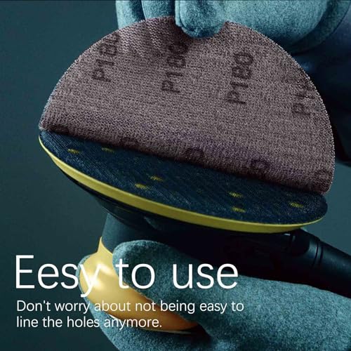6 Inch Sanding Mesh | 50 Pack 800 Grit | Micro Mesh Hook and Loop Sanding Discs | Dust Free Net Sandpaper | Wet and Dry Sanding Screen | Anti-Clog and Last Longer - style: 800 Grit