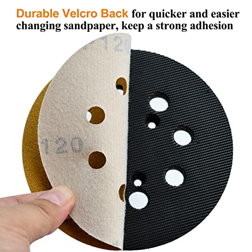 5-Inch 8-Hole Hook and Loop Sanding Discs 120-Grit, 100-Pack