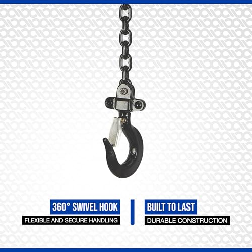 Strongway Manual Chain Hoist, 4,400-Lb. Capacity, 20ft. Lift
