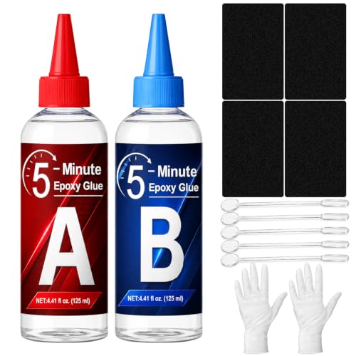 5 Minute Epoxy Glue 250ml, Clear High Strength Tough Durable