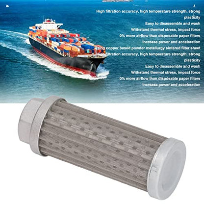 Oil Suction Strainer Filter Cartridge, 80x100x180μm Hydraulic Fuel Suction Valve Strainer Oil Filter Cartridge Metal Mesh Tube Connection Fuel Suction Filter for Automobile,