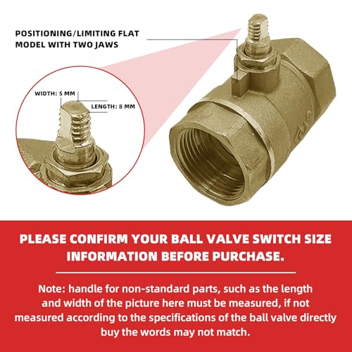 6Pcs Ball Valves Lever Handles, Quarter-Turn Spigot Handle with Hole