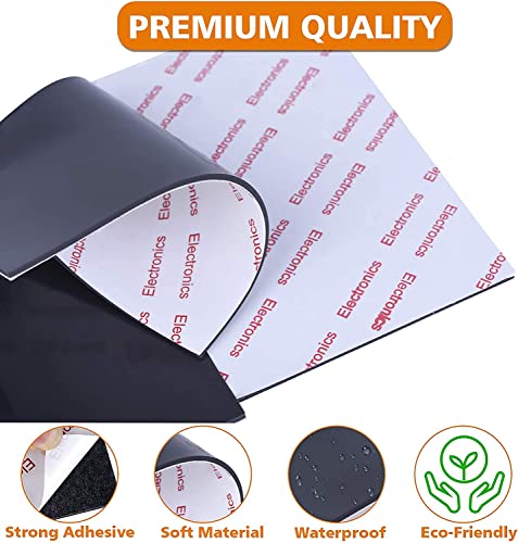 Rubber Non Slip Pads Self-Stick 4 Pieces Black Rubber Pads Anti Skid 4x6 inch