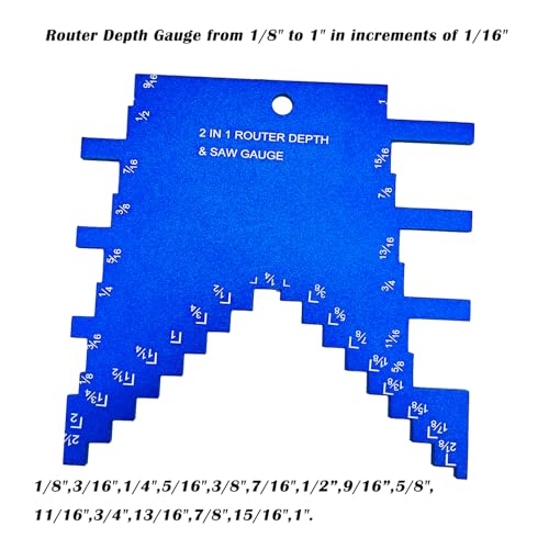 2 in 1 Router Depth Gauge and Table Saw Height Gauge for Router Tables