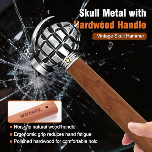 Fist Hammer Tool 1.43 Lbs Stainless Steel & Iron with Solid Wooden Handle - style: Ball peen