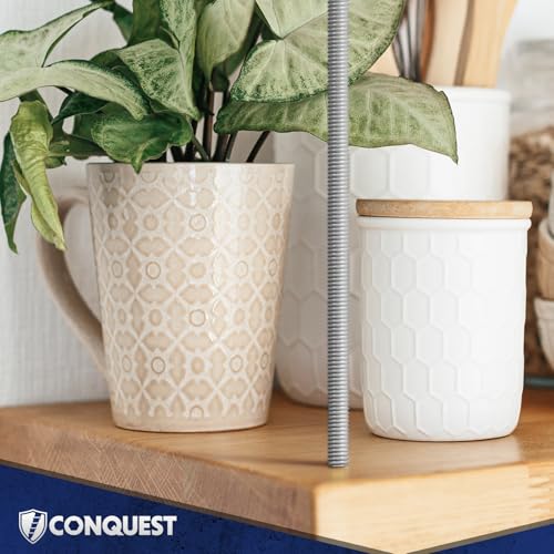 Conquest A307 Zinc Plated Threaded Rod 1-1/2"-6 x 12, - size: 1-1/2"-6 x 1'