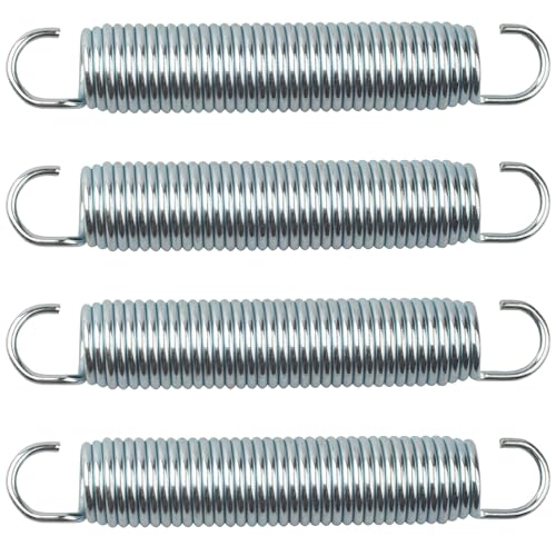 4 Pack 5-1/2 Inch 9625 Mechanical Extension Springs with Hook Ends