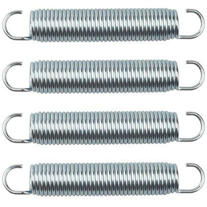 4 Pack 5-1/2 Inch 9625 Mechanical Extension Springs with Hook Ends