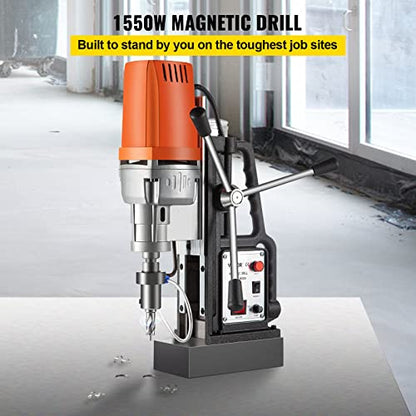 VEVOR 1680W MD50 Magnetic Drill 300 RPM Spindle Speed Electric Magnetic Drilling System with 2 Inch Boring Diameter and 2900 LBS Magnet Force - size: 2 in