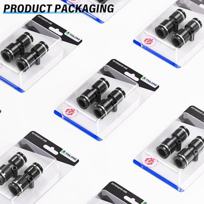 TAILONZ 1/2" x 3/8" Reducer Push-to-Connect Fitting PG1/2-3/8 10Pcs - size: 1/2"OD x 3/8"OD