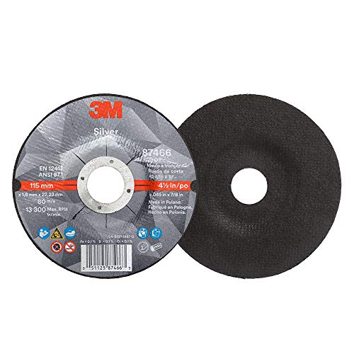 3M Silver Cut-Off Wheel, 87466, 36+, T27, 4.5 in x 0.045 in x 7/8 in - size: 4.5 in x .045 in x 7/8 in, style: T27