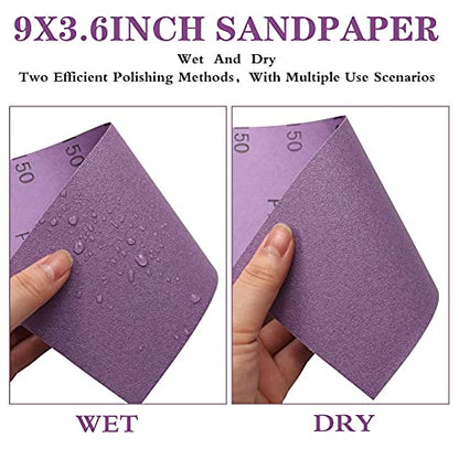 MAXMAN Sandpaper 5000 Grit, 9 x 3.6 Wet Dry Sanding Sheets, for Metal/Wood