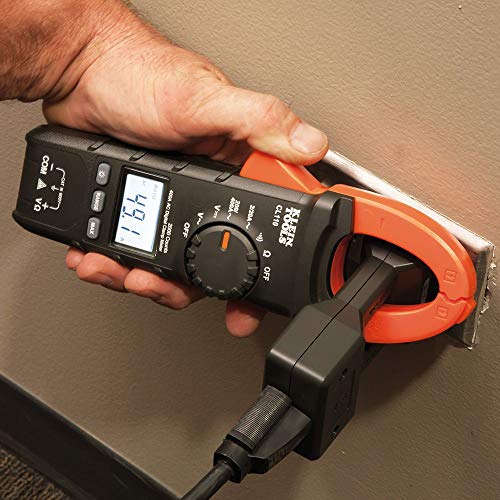 Klein Tools CL900 Digital Clamp Meter, Autoranging TRMS, AC/DC Voltage/Current, 2000A, LOZ, Continuity, Frequency, NCVT, Temp, More, 1000V & 69409 Line Splitter 10x