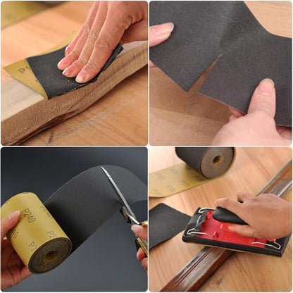 MAXMAN 1500Grit Sandpaper Roll,Silicon Carbide,Longboard Sandpaper for Wood - style: 1500 Grit