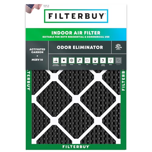 Filterbuy 14x18x1 Air Filter MERV 10 Odor & Allergy Defense (1-Pack) - size: 14x18x1