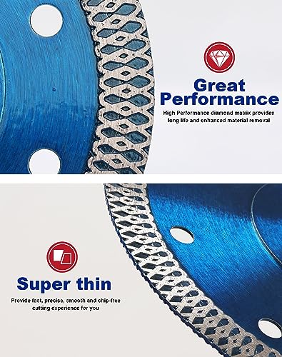2Pcs/Lot 4.5 Inch Super Thin Diamond Tile Blade Porcelain Cutting Blade for Cutting Granite Marble Ceramics Porcelain Tiles (4.5"-2pcs) - size: 4.5"-2pcs
