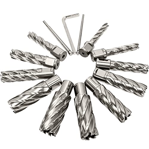 S&F STEAD & FAST Annular Cutter Set 13 Pc, Diameter 7/16 to 1-1/16", DOC 2"