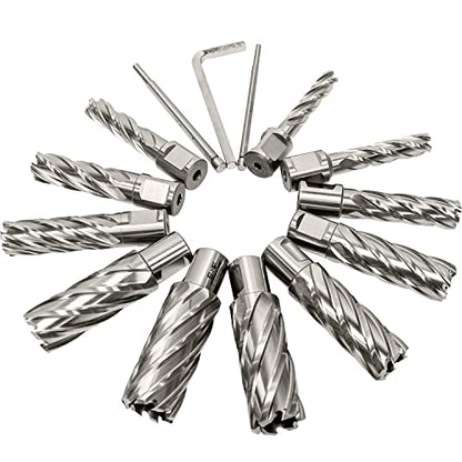 S&F STEAD & FAST Annular Cutter Set 13 Pc, Diameter 7/16 to 1-1/16", DOC 2"