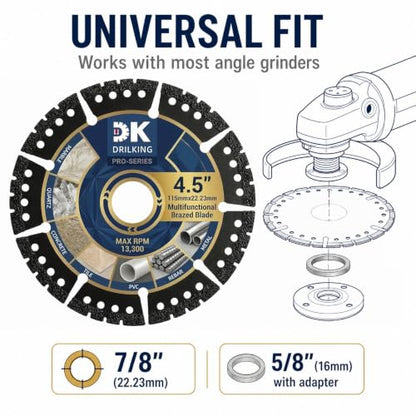 4-1/2 inch Diamond Blades, Multi-Purpose Metal Cutting Wheel - 3 Pack - size: 4.5"