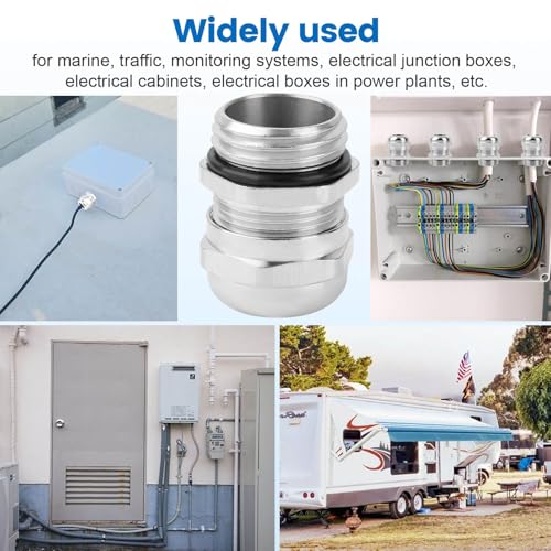 4 Pcs 1/4" NPT Nickel-Plated Copper Cable Gland - style: 1/4" NPT