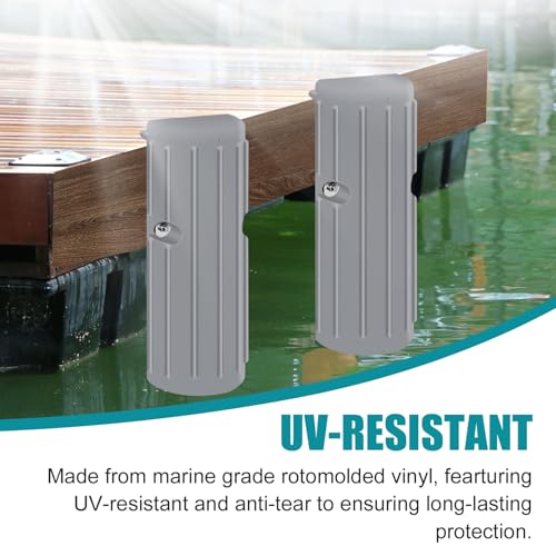 Dock Bumper Fender, Inflatable Protection - Heavy Duty Boat Dock Bumpers, Protect Docks & Ships from Damage Caused collisions - color: 2 Pack-Grey