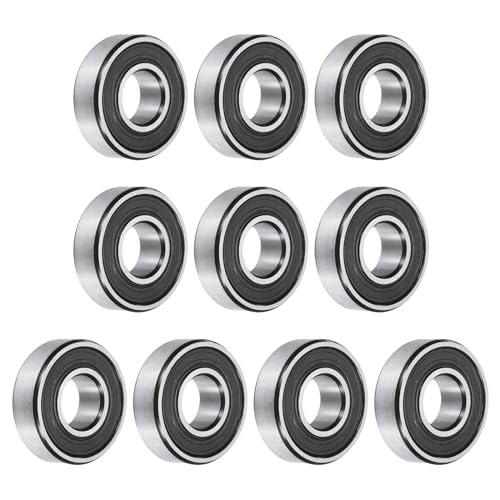 uxcell 10pcs 698-2RS Bearing 8x19x6mm, Chrome Steel, Miniature, ABEC3 - size: 698-2RS