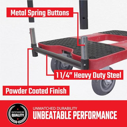 Snap-Loc Push Bar Set Converts Dolly to Push Cart, Easy Installation, Durable Steel Construction & Adjustable Height - style: PUSH BAR SET