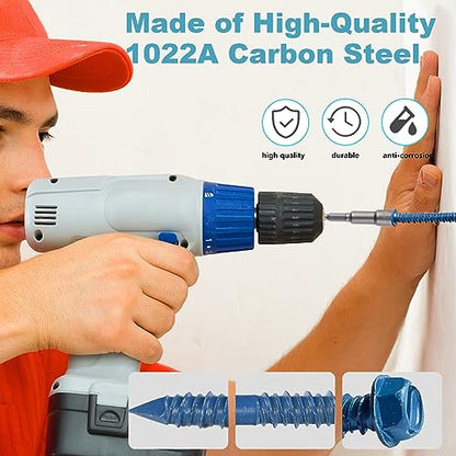 3/16 x 2-3/4" Hex Head Concrete Screw Anchor, for Anchoring to Masonry, Block or Brick (100Pcs) - size: 3/16 x 2-3/4", style: Hex Head