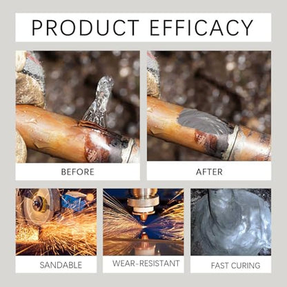 Strong Foundry Glue, High Temperature Resistant Casting Repair, Metal Repair Glue, Premium Liquid Welding Filler for Metal Defects and Repairs (3Kit) - color: 3Kit