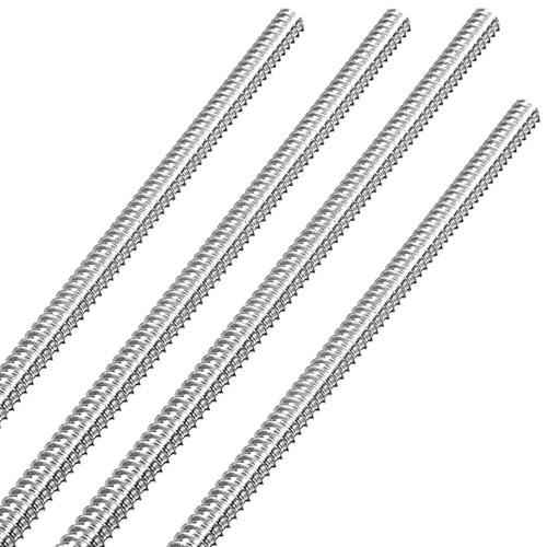 4Pcs 1/4-20 Fully Threaded Rod 12" 304 Stainless Steel Long Threaded Screw for Anchor Bolts Clamps Hangers U-Bolts - size: 1/4-20x12"-4PCS