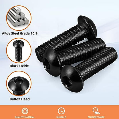 5/16-18 x 5/8" Button Head Socket Cap Screws, 12 PCS - size: 5/16-18 x 5/8"