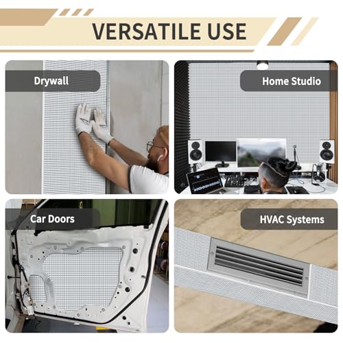 TroyStudio Sound Proof PEF Closed Cell Foam with Aluminum Foil, Self-Adhesive 13" x 78" Heat Shield White Foam Sheet - Waterproof Noise Vibration Thermal Insulation Roll for Home, HVAC and Car - color: White, PEF Foam, size: 13" x 78" x 0.4"