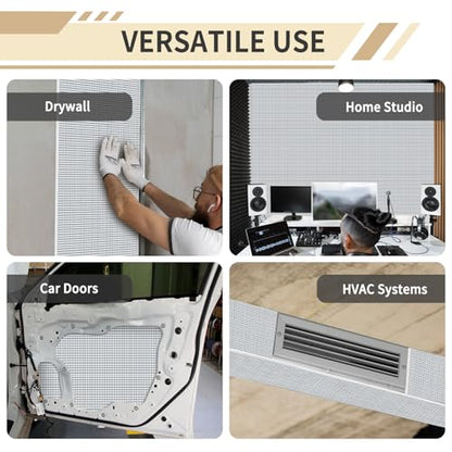 TroyStudio Sound Proof PEF Closed Cell Foam with Aluminum Foil, Self-Adhesive 13" x 78" Heat Shield White Foam Sheet - Waterproof Noise Vibration Thermal Insulation Roll for Home, HVAC and Car - color: White, PEF Foam, size: 13" x 78" x 0.4"