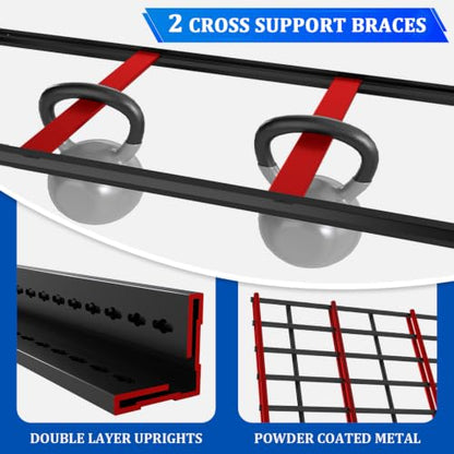 6 Tier Heavy Duty Metal Garage Storage Shelving, 62" W x 24" D x 84" H Adjustable Steel Storage Rack with 6000 LBS Total Load Capacity, Multipurpose Industrial Shelves for Warehouse Basement - size: 6T-62" W x 24" D x 84" H