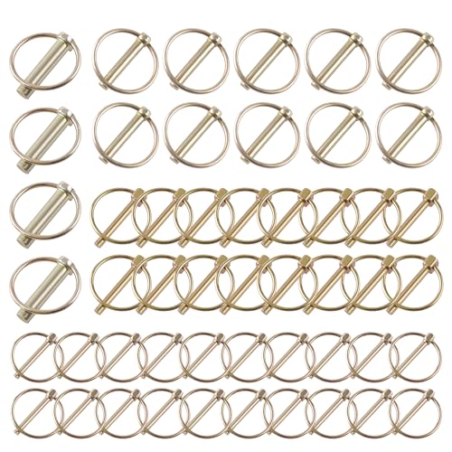 50 PCS Heavy Duty Lynch Pin Assortment Kit Trailer Pins 3 Point Hitch Pins for Tractor, Trailers,Trucks Mowers - style: 50PCS