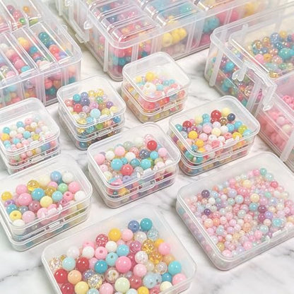 Guyuyii Bead Organizer and Storage, 58 Bead Storage Containers in 3 Sizes