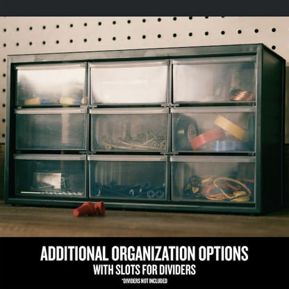 CRAFTSMAN Plastic Storage Organizer Bin System, 9 Compartment, Modular, Home Office (‎CMST40709) - size: 9 Bins (Pack of 1), style: 9 Bins