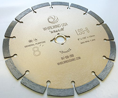 8 Inch General Purpose Segmented Diamond Power Saw Blade - size: 8" LSS