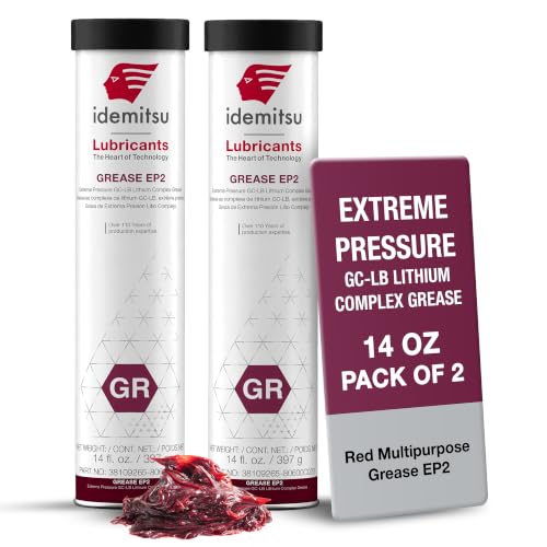 Idemitsu EP2 Red All Purpose Grease NLGI 2 – 14 oz Cartridge, 2 Pack - size: 2 Pack