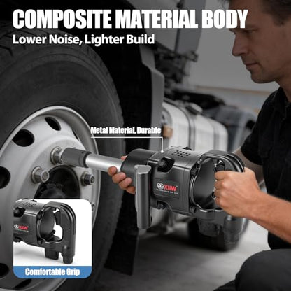XIIW 1 Inch Air Impact Wrench, Up to 2500ft-lbs Torque, 1 Inch Impact Gun - size: 1 Inch | 2500 ft-lbs