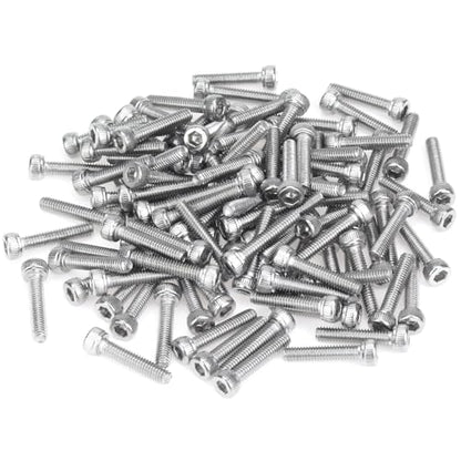105 Pieces M2 x 12mm Socket Head Cap Screws, Thread Pitch 0.4mm, Sutemribor M2 Screws, 304 Stainless Steel, Fully Threaded, Silver - size: M2 x 12mm, style: Socket Head