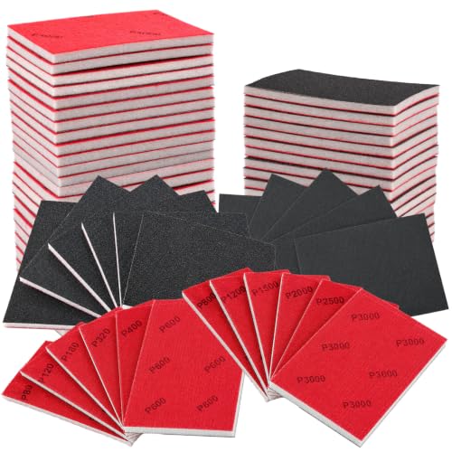 24 Pcs 800 Grit Sanding Sponges, Wet Dry Sanding Blocks for Polishing - size: 24 PCS-800 Grit
