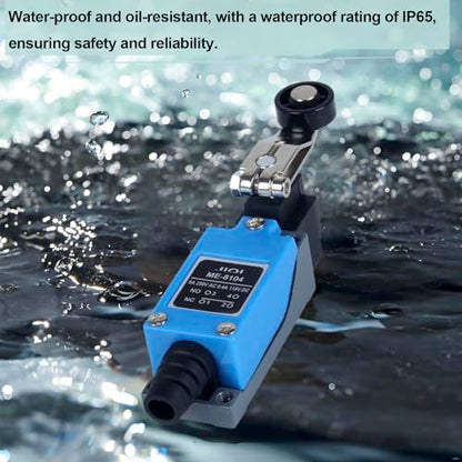 Momentary Limit Switch Travel Switch, Featuring a Side-Rotating Roller Actuator, NO and NC self-resetting momentary Switch(4PCS). - style: ME-8104