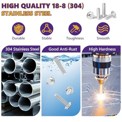 20Pcs 6-32x1 Phillips Pan Head Machine Screws Kit 304 SS for Outlet - size: 6-32 x 1