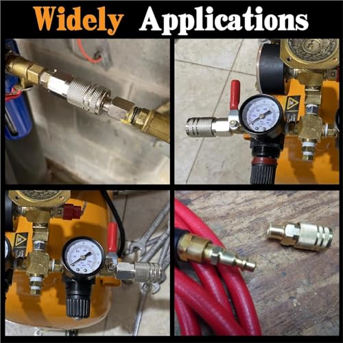 48 Pcs 1/4" NPT Air Compressor Coupler & Plug Kit Air Hose Fitting - size: Nickel-plated alloy