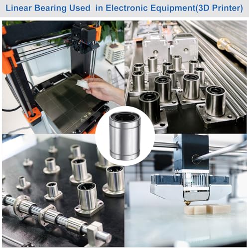 uxcell 2Pcs LM10LUU Linear Bearing 10mm Bore 19mm OD 55mm Length Linear Ball Bearings Double Side Rubber Sealed Bearing Steel for CNC Machine 3D Printer Food Packaging Machine - size: 10mm Bore 19mm OD 55mm Length