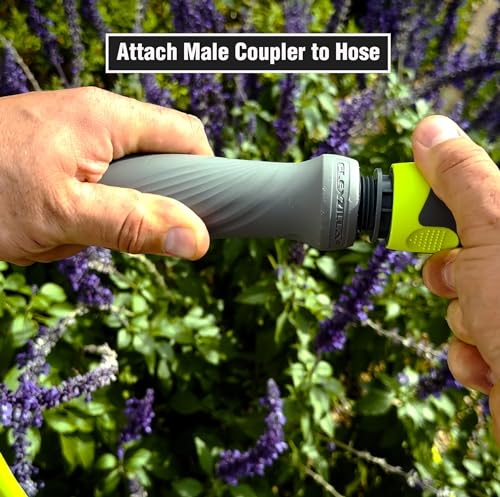 Flexzilla Garden Hose Quick-Connect Fittings, 5-Piece Coupler & Plug Kit