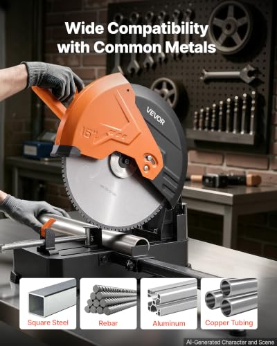 VEVOR Chop Saw Blade 16-in 96 Teeth Cermet-Tipped Metal Cold Cutting Blade - size: 16 in